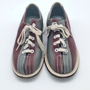 Vintage Brunswick Bowling Shoes Men's 4 Women's 5 Leather Sole Lace-Up